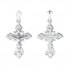 Подвеска крест золотая пробы 585 без вставок