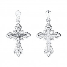 Подвеска крест золотая пробы 585 без вставок