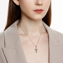 Подвеска крест золотая пробы 585 без вставок