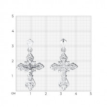 Подвеска крест золотая пробы 585 без вставок