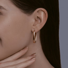 Серьги конго золотые пробы 585 без вставок