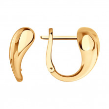 Серьги золотые пробы 585 без вставок