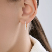 Серьги конго золотые пробы 585 с фианитом