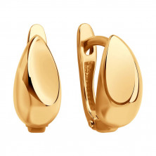 Серьги золотые пробы 585 без вставок