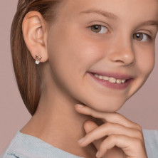 Серьги золотые пробы 585 с фианитом