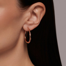 Серьги конго золотые пробы 585 без вставок