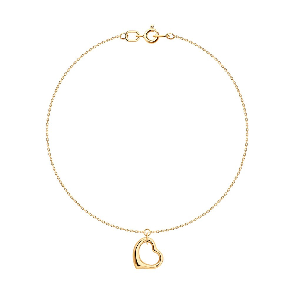 Браслет золотой пробы 585 без вставок