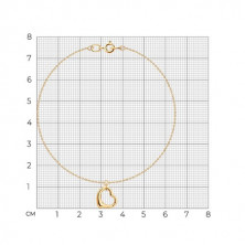 Браслет золотой пробы 585 без вставок