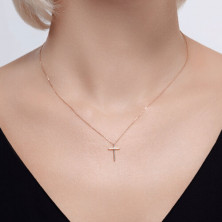 Колье Крест золотое пробы 585 без вставок