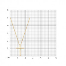 Колье Крест золотое пробы 585 без вставок