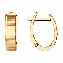 Серьги золотые пробы 585 без вставок