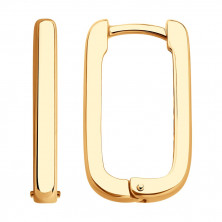 Серьги золотые пробы 585 без вставок