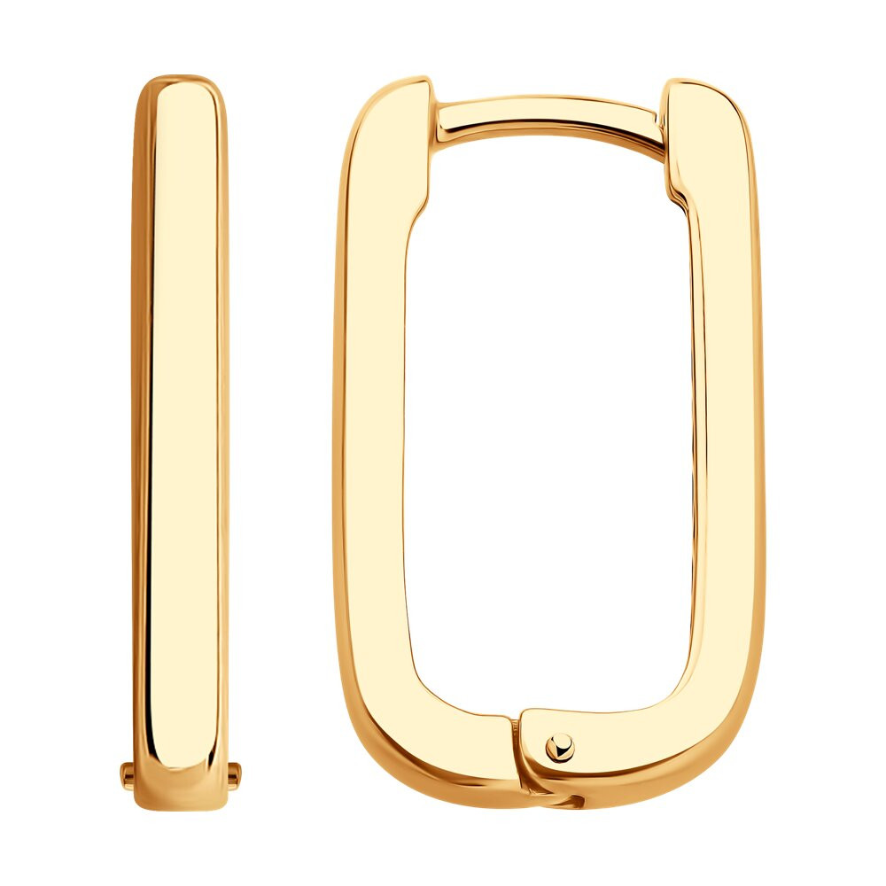 Серьги золотые пробы 585 без вставок