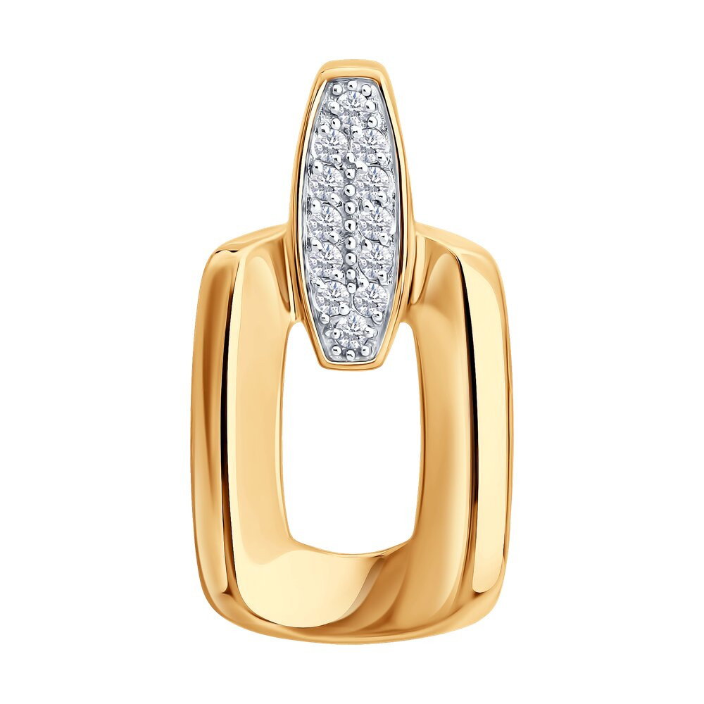 Подвеска золотая пробы 585 с фианитом