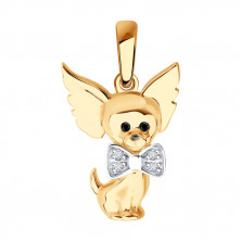 Подвеска золотая пробы 585 с фианитом